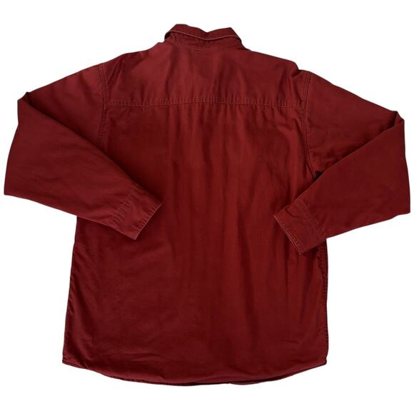 RedHead Shacket Barn Jacket M Burgundy Outdoor Flannel Lined Workwear Rustic - Picture 7 of 9